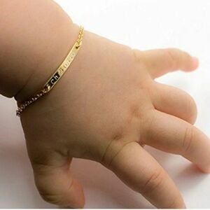 👑 Princess Bracelet 💝 Toddler's 18K Gold Plated Chain Charm Bracelet Jewelry